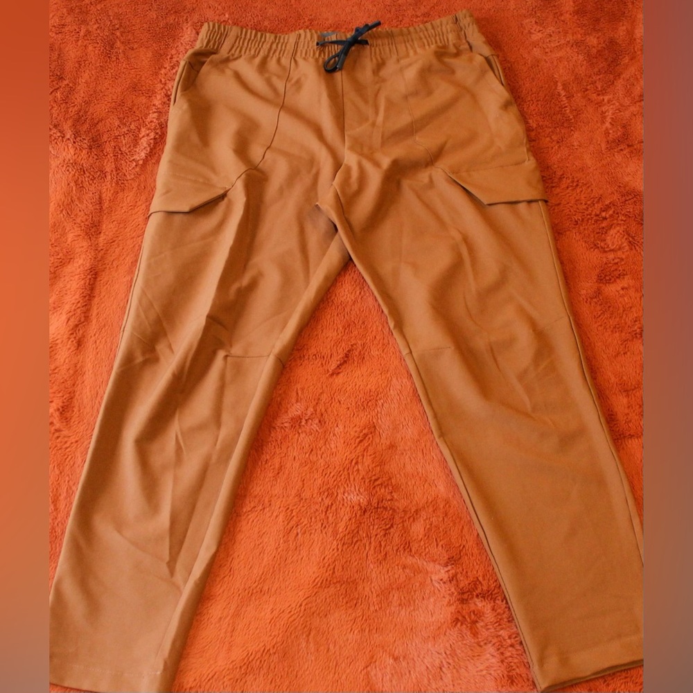 Burnt Orange, stretch waist pants